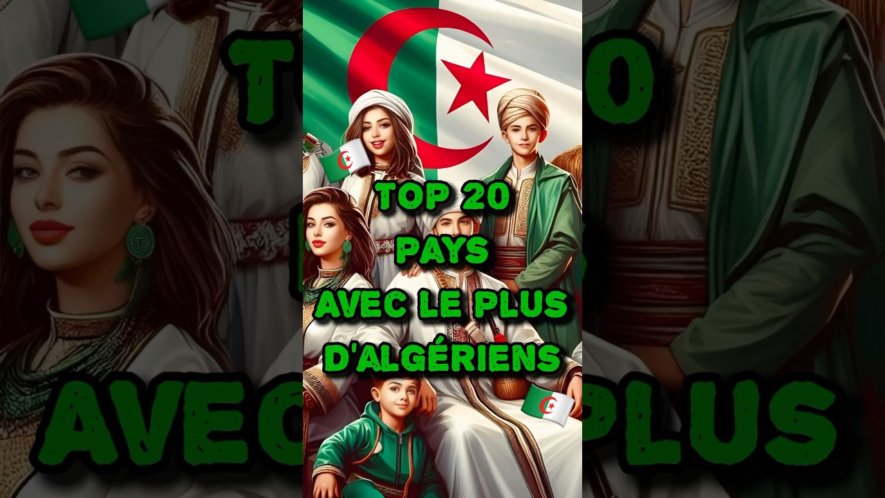TOP 15 PAYS AVEC LE PLUS D&rsquo; ALG&Eacute;RIENS 🇩🇿#shorts #alg&eacute;rie #alg&eacute;rien #immigration