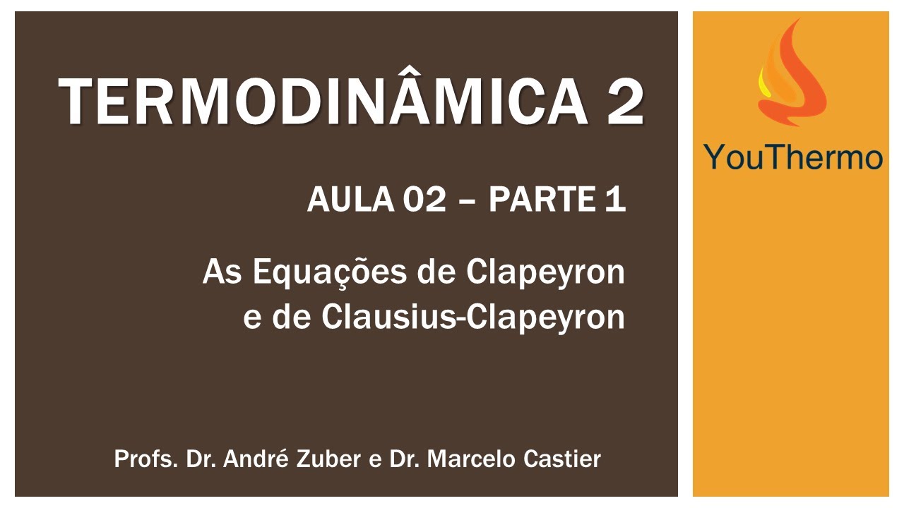 Aula 02 (Parte 1) As Equações de Clapeyron e Clausius-Clapeyron