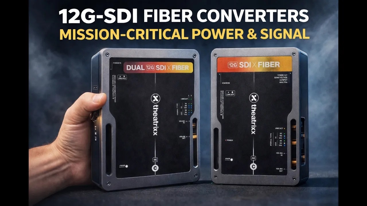 Критически важная задача преобразования оптоволокна 12G-SDI | Обзор серии Theatrixx 12SXF