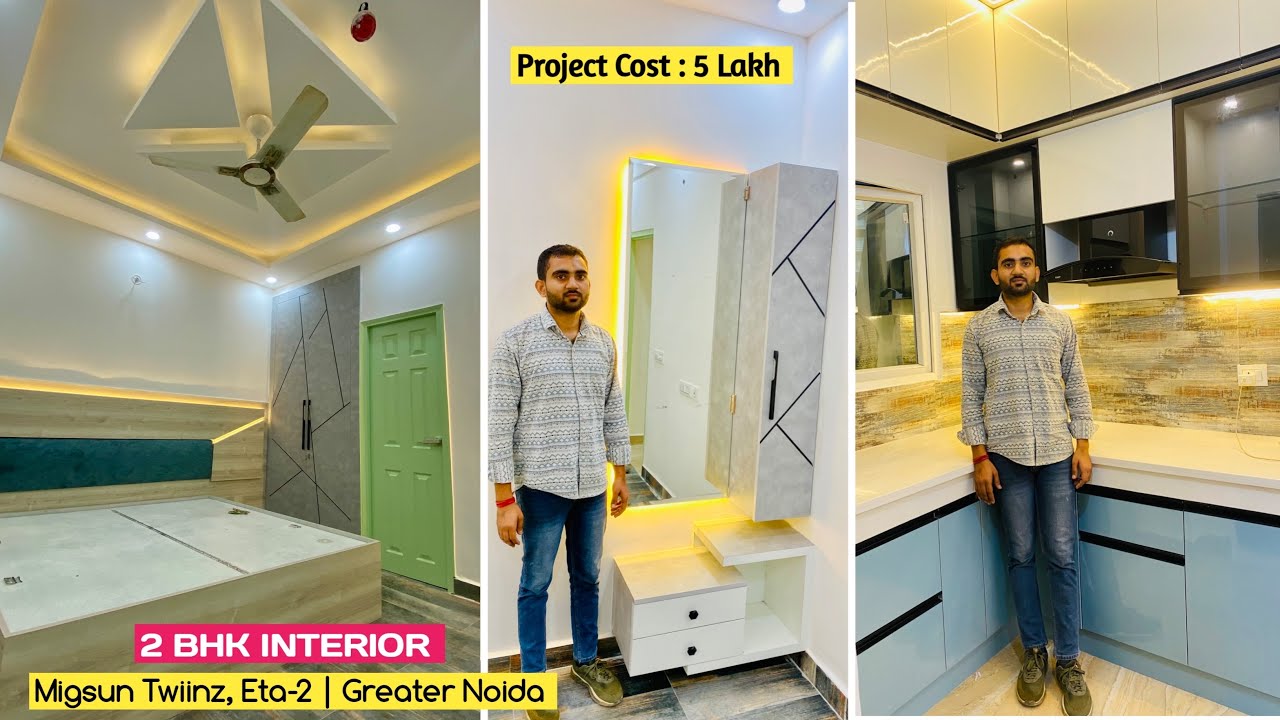 Migsun Twinz Wynn | ETA-2, Greater Noida I 2 bhk Flat Interior Design 5 Lakh