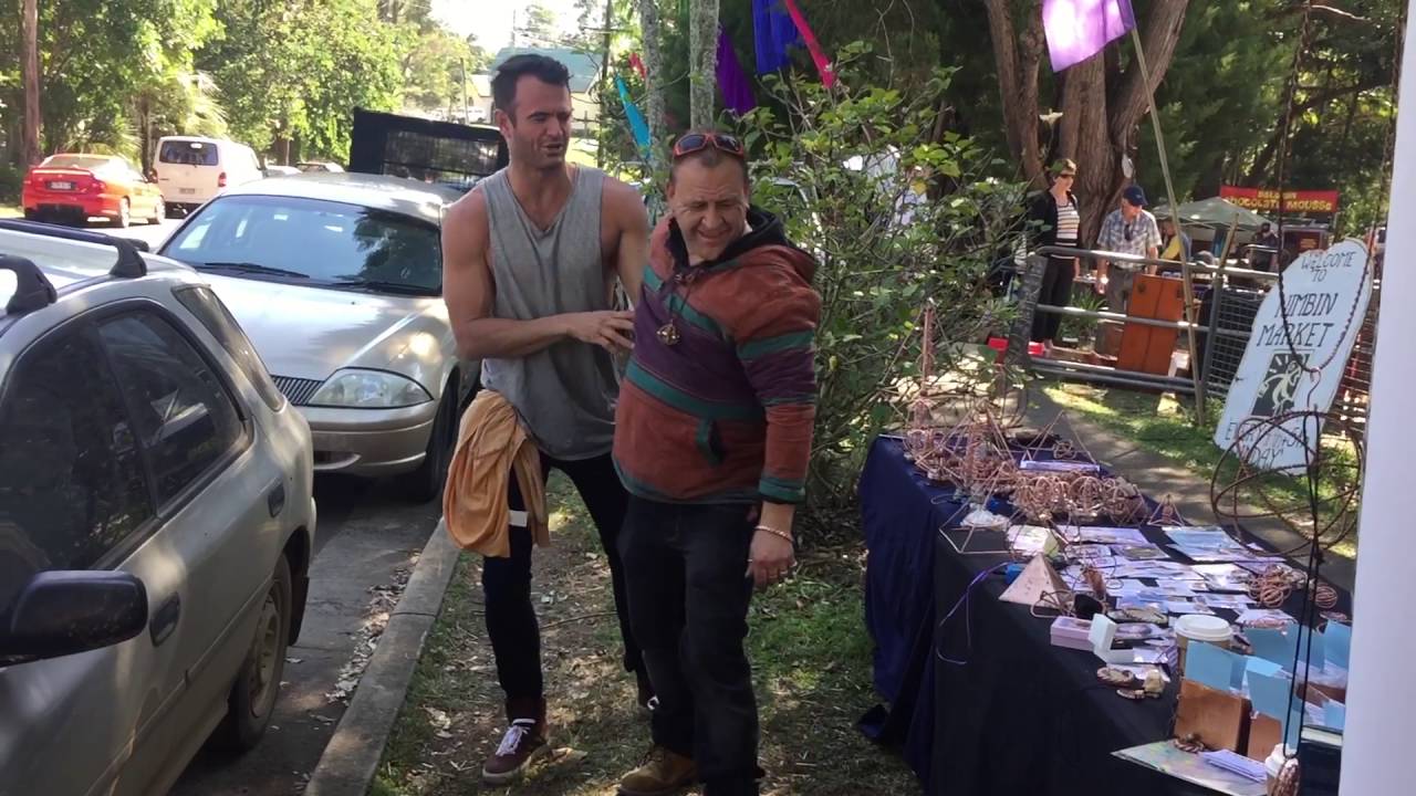 Tensor Ring Test with Shang at Nimbin Market with Sacred Knowledge Energy Tools