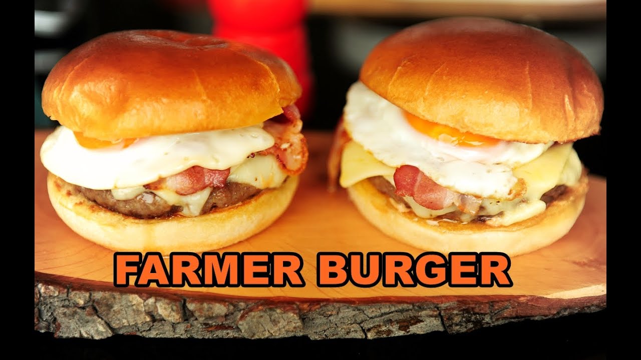 HOW TO MAKE FARMER BURGER #burger #bacon