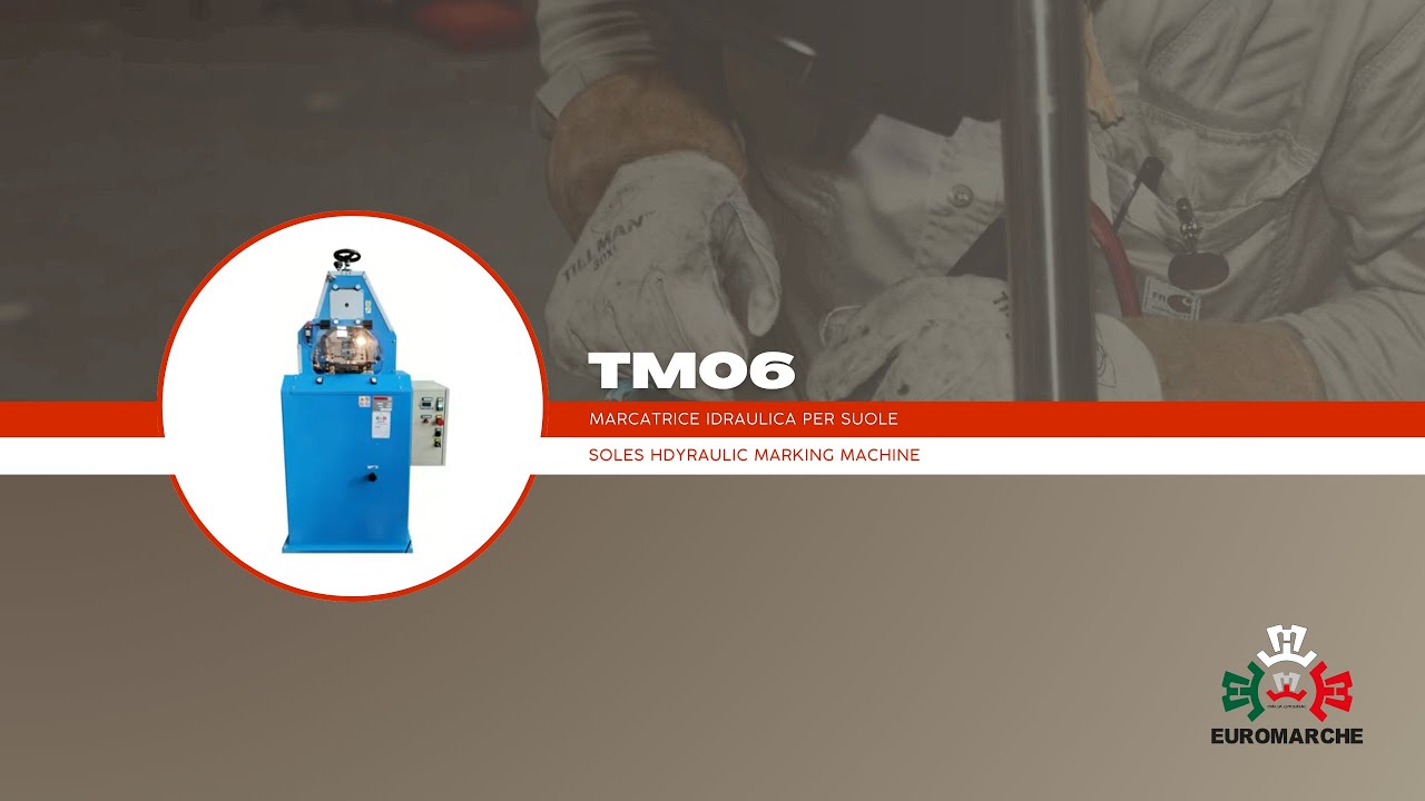 Euromarche SRL: TM06 – Marcatrice idraulica per suole – Soles hdyraulic marking machine