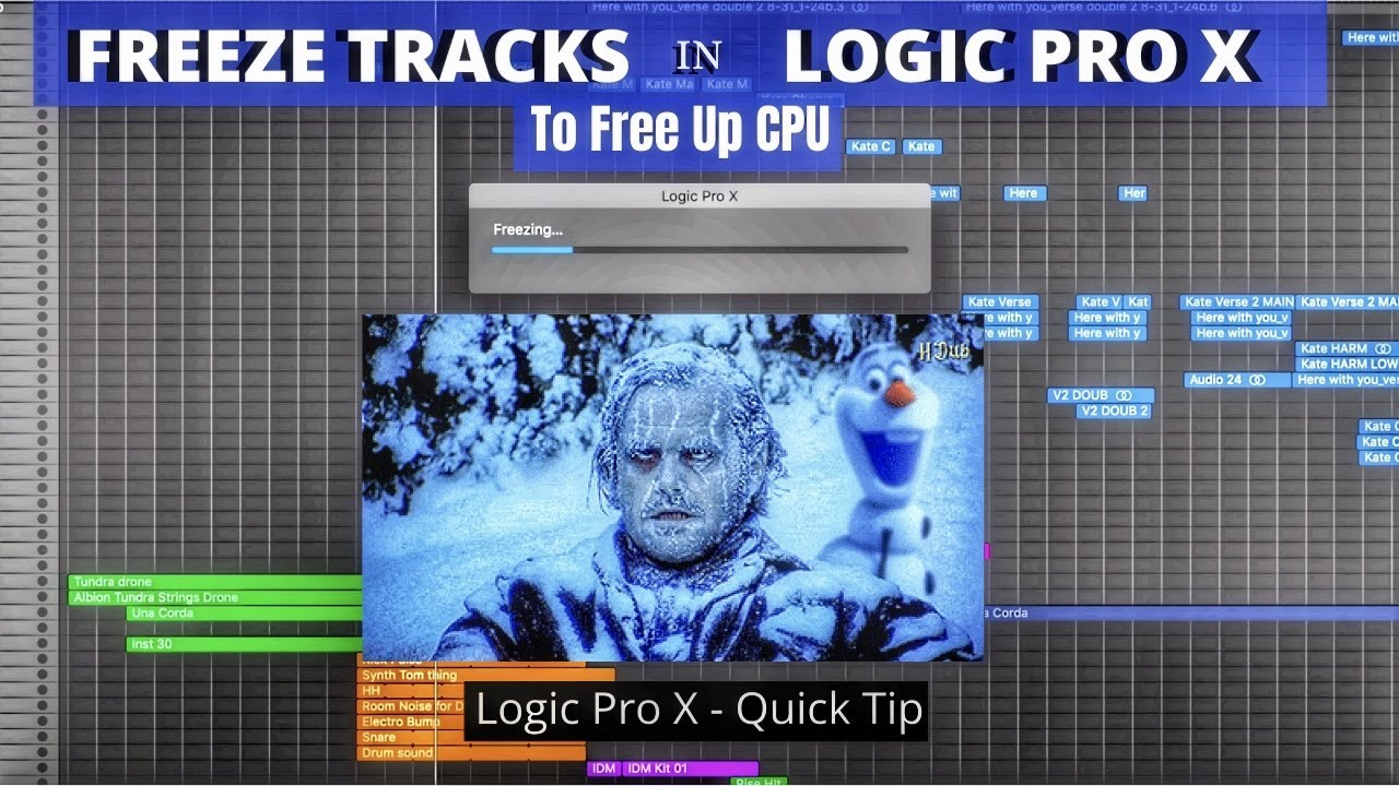 How to Freeze Tracks to Free up CPU - Logic Pro Quick Tip
