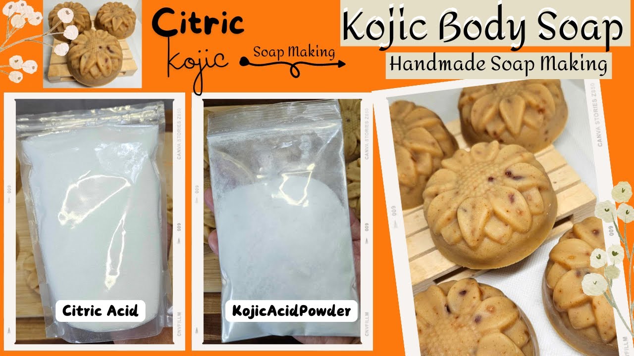 Kojic Soap Cold Process Soap Making/How to use Citric Acid in Soap Making Cold Process