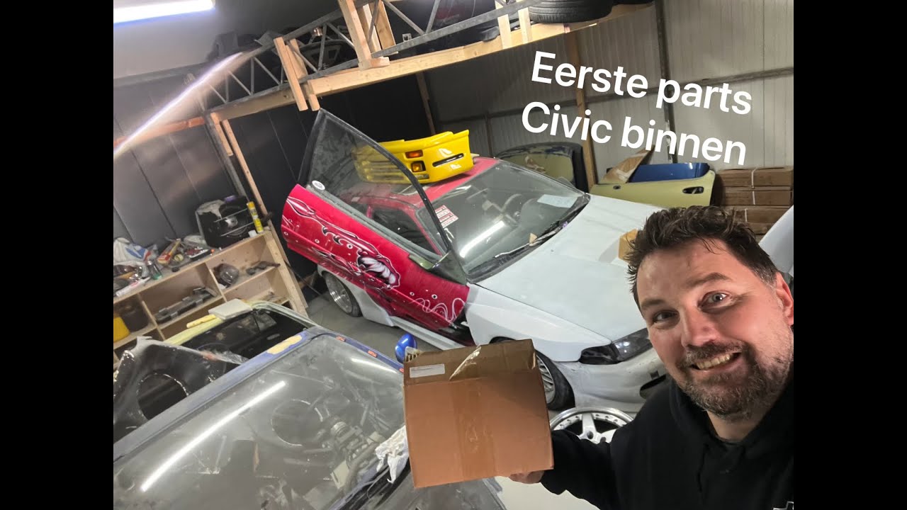 #vlog  8 EERSTE PARTS CIVIC BINNEN 😎EN EEN PERSOONLIJK BERICHT 