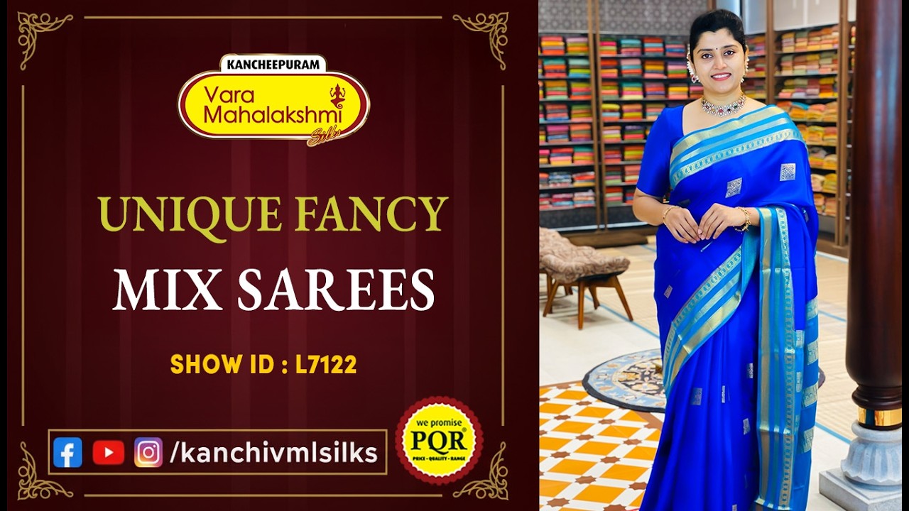 Unique Fancy Mix Collection | WhatsApp Number 89 0001 0002 | Kancheepuram Varamahalakshmi Silks LIVE