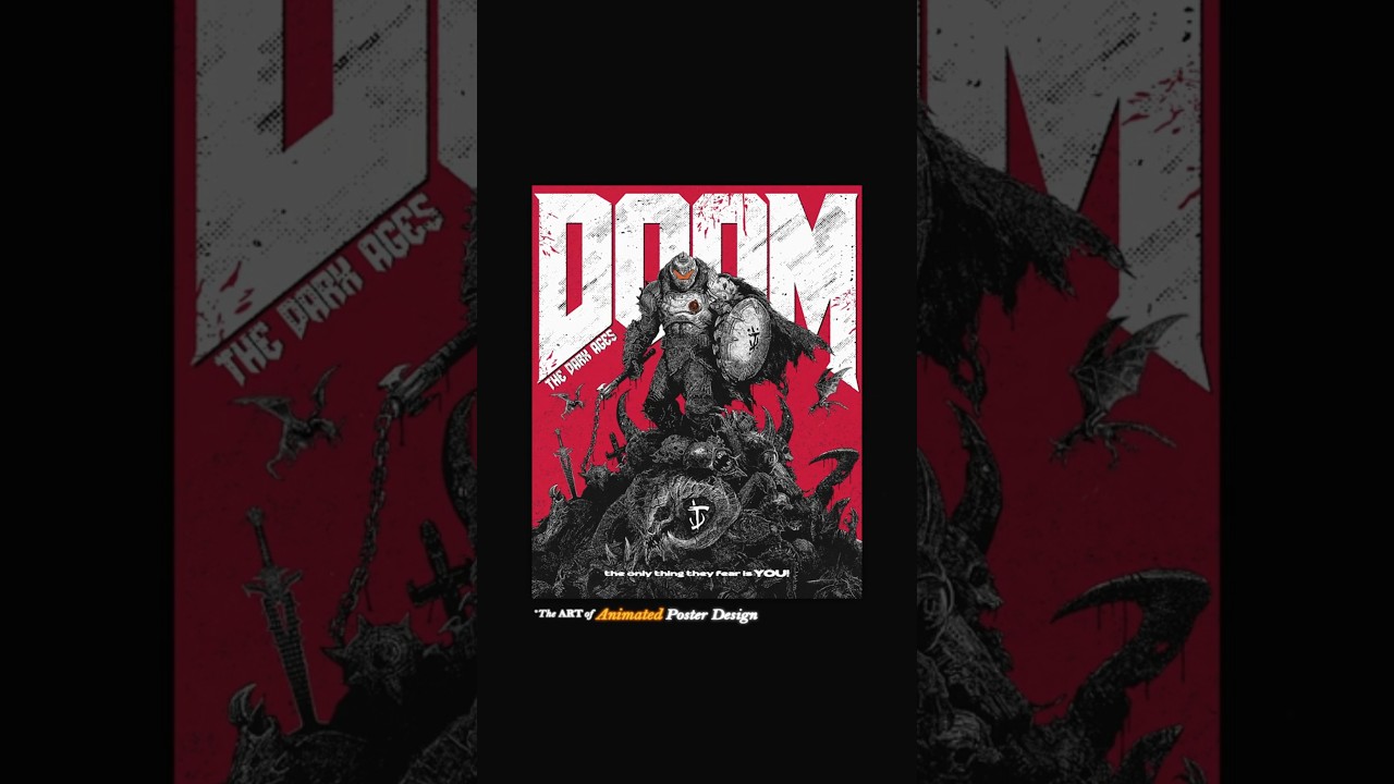 ✍🏻 ART of Animated Poster Design #28yearslater #gameofthrones #squidgame #doomslayer #design