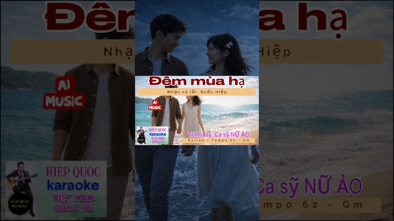 ĐÊM MÙA HẠ (Quốc Hiệp) (9/16) đơn ca NỮ ẢO #relaxingmusic #aimusic