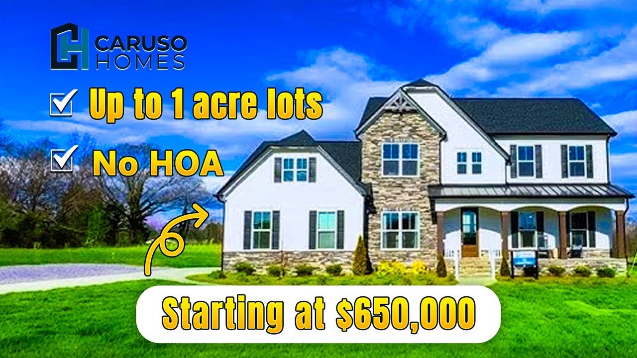 NEW Homes in Mooresville, NC! Rolling Meadows Tour – Large Lots & No HOA!
