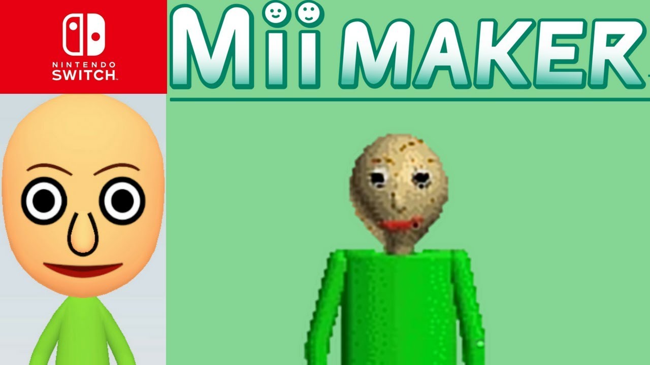 Mii Maker How To Create Baldi From Baldi's Education and Learning