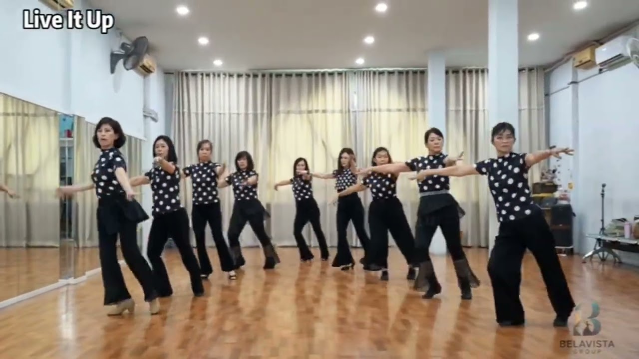 LIVE IT UP line dance choreo Ernie Yin, Belavista group