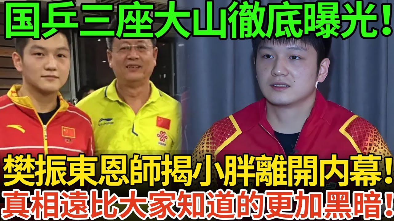 国乒三座大山徹底曝光！樊振東恩師揭小胖離開内幕！真相遠比大家知道的更加黑暗！