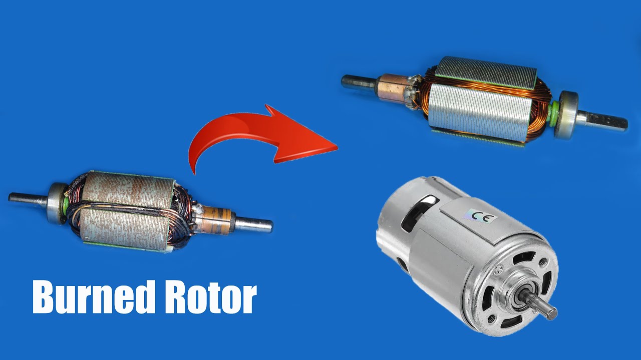 How to repair a burned 775 DC motor very easy