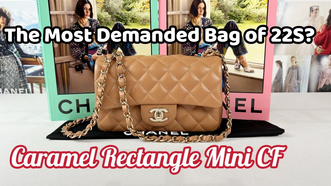 The Most Demanded Bag of 22S ? Caramel Rectangle Mini Classic Flap with Champagne Hardware.