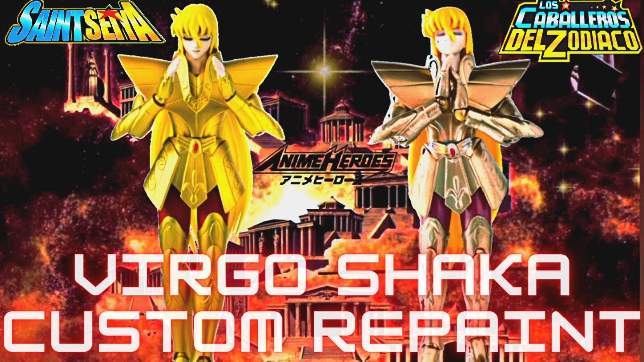 VIRGO SHAKA | ANIME HEROES BANDAI | SAINT SEIYA | CUSTOM GOLD ARMOR REPAINT.