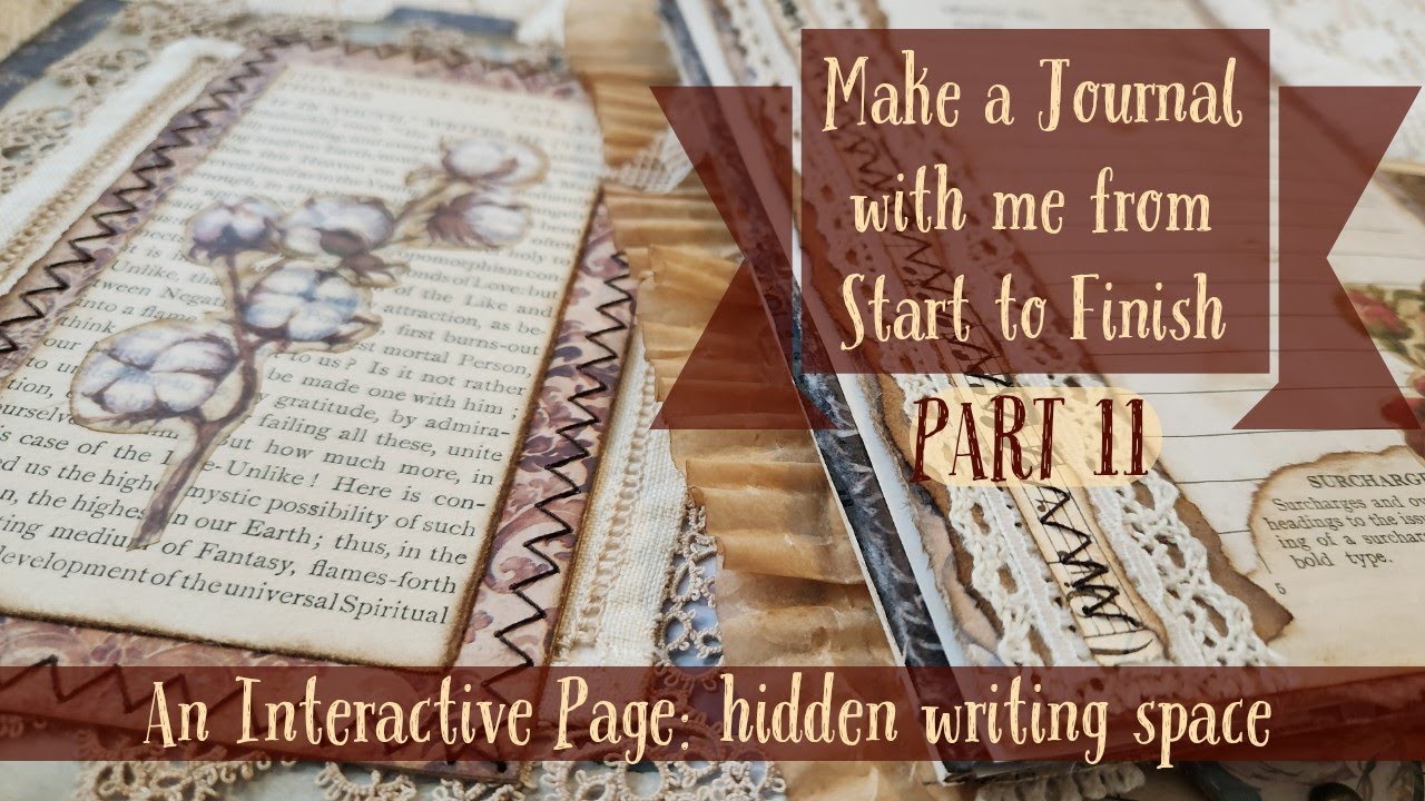 Come make a junk journal with me- Part 11: decorating 5 pages