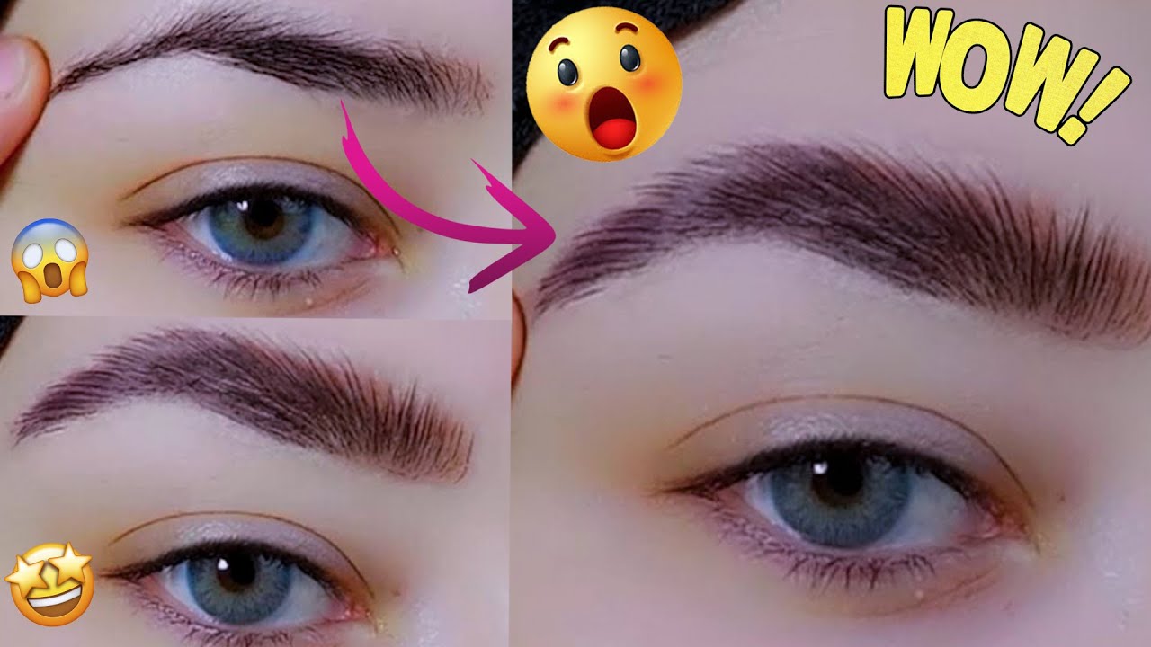 طريقة رسم الحواجب الخفيفة شعرة شعرة كأنك عاملة مايكروبليدينج للمبتدئين