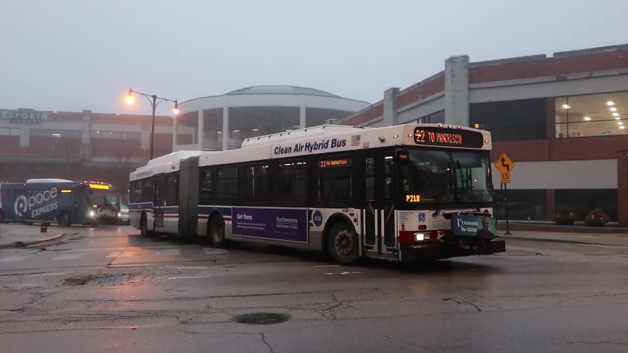 CTA Bus: Harrison/Clark bound DE60LF 4205 Rt.22 leaving Howard L Station