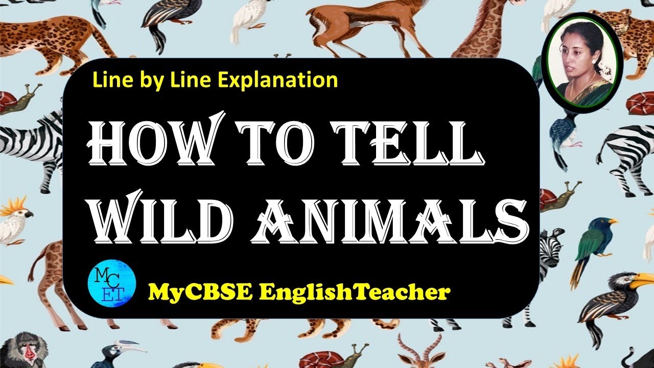 How to tell wild animals poem class 10 line by line explanation