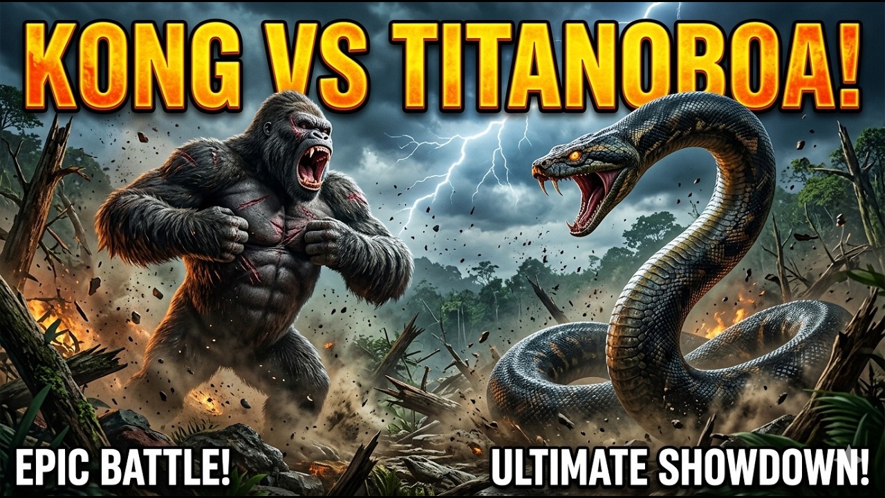  King Kong đấu với Titanoboasu- dấu vết của xà quái vật - Ai Sẽ Thắng?