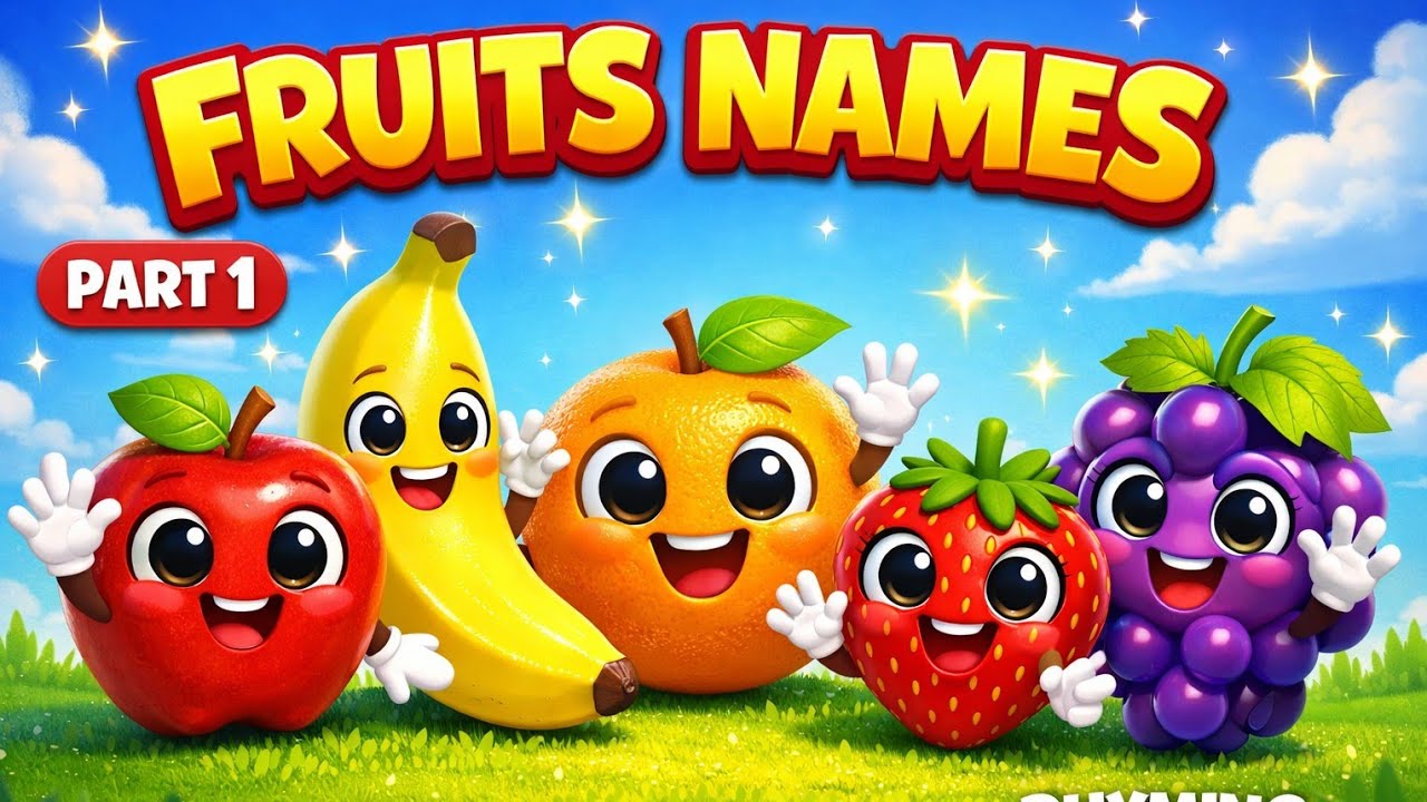 Learn Fruit Names With Pictures | Part-1 | Kids Learning Video |  @RhymingTalesYT 