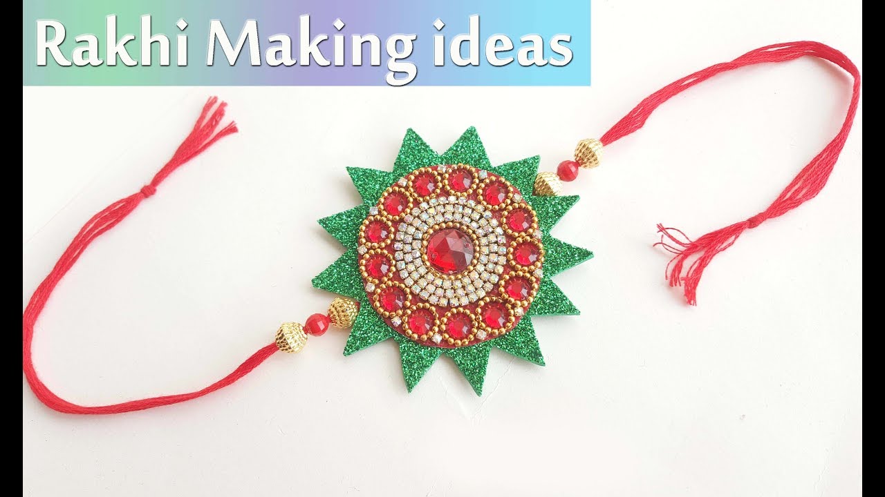 How to make Beautiful Rakhi at home in 5 minutes //  Rakhi making ideas for RakshaBhandan