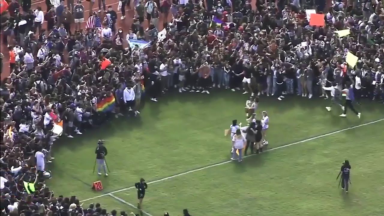 Students at Cypress Bay High School in Weston held a “Say Gay” walkout Wednesday