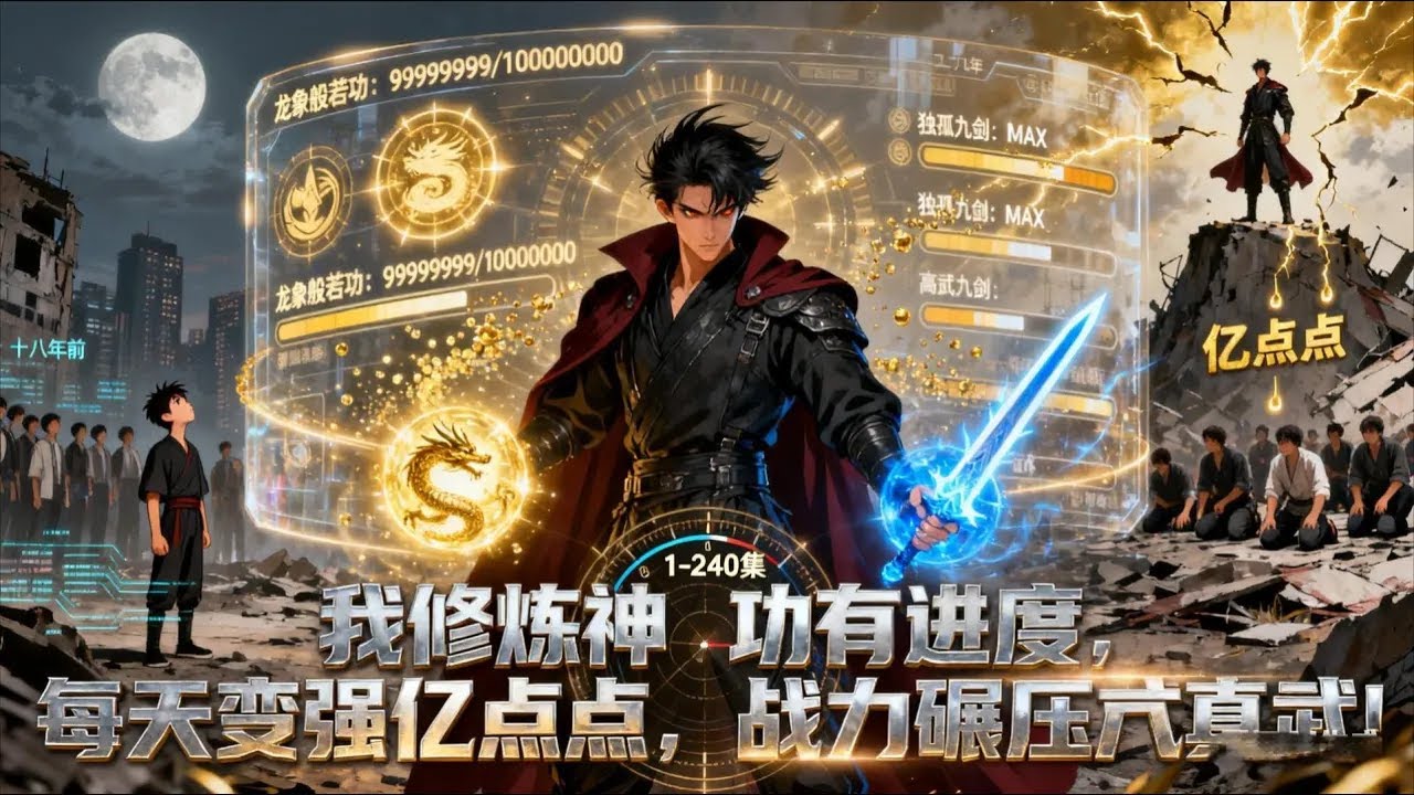 一口气看完结《我修炼神功有进度，每天变强亿点点，战力碾压高武》1-479 高武十八年，林凡捡到熟练度面板。功法都有熟练度！每天进步亿点！十八年前，我见天才如井中蛙望月！十八年后，天才见我如蜉蝣见青天
