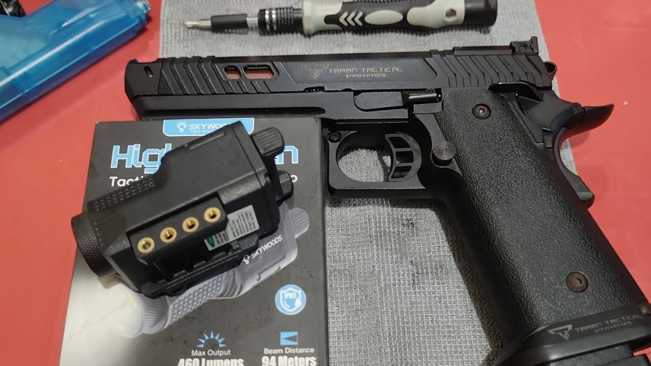 DoubleBell Pitviper w/new 6.01mm x 133mm inner barrel and Skywoods PL460G Tactical light laser combo
