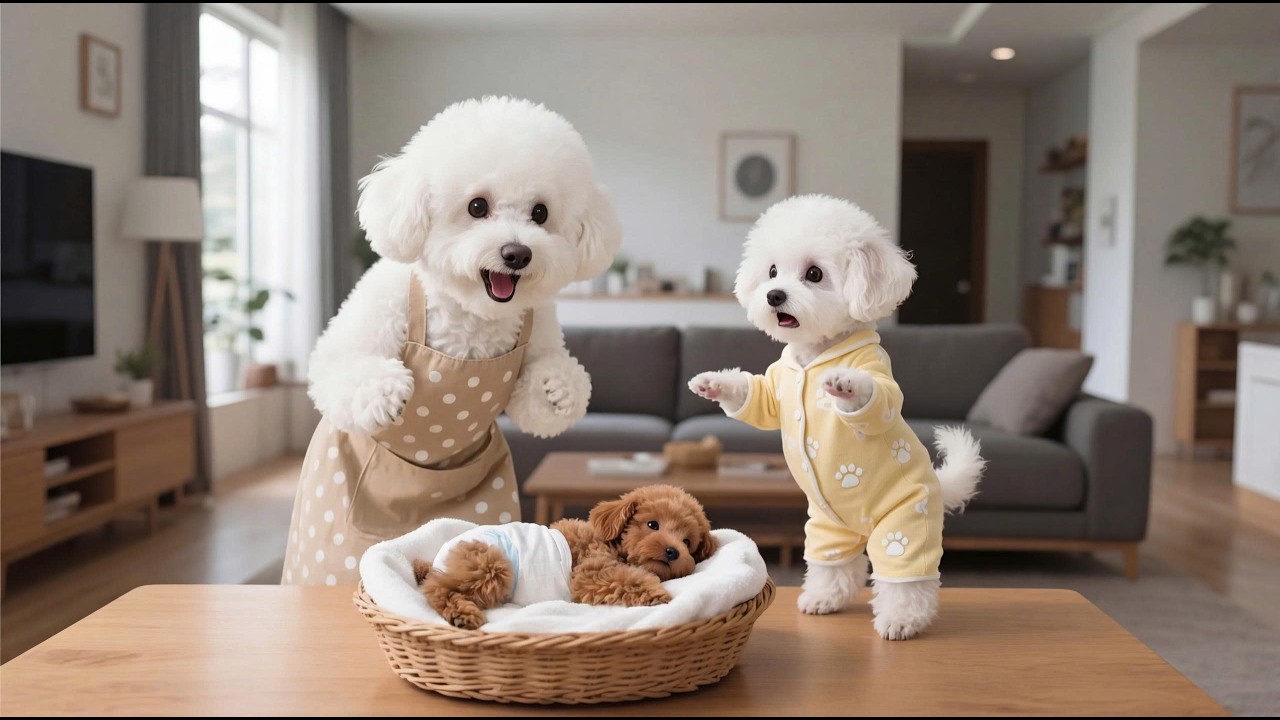 Baby Puppy Learns to Share Love and Kindness from Mom Dog Every Day 🐾❤️🐶 | Funny Dog ​​Videos