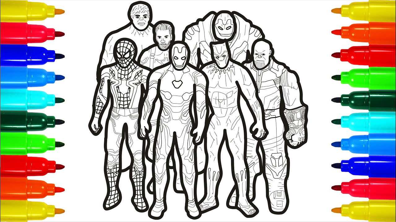 The Marvel + Transformers Coloring Pages