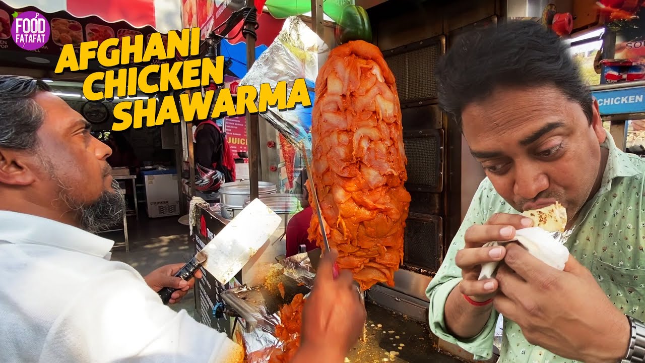 Khan Chacha Ka Afghani Chicken Shawarma | Brahmaputra Market Noida | Indian Street Food