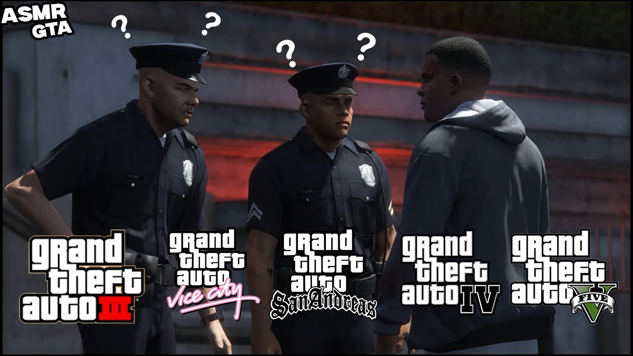 ASMR : QUE SE PASSE T'IL SI ON SUIT LA POLICE DANS TOUT LES GTA ?