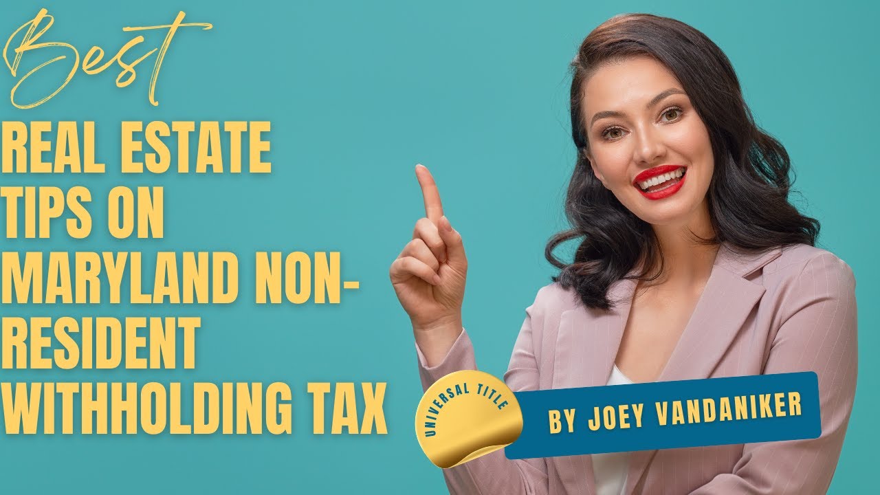 MD Non resident Withholding Tax