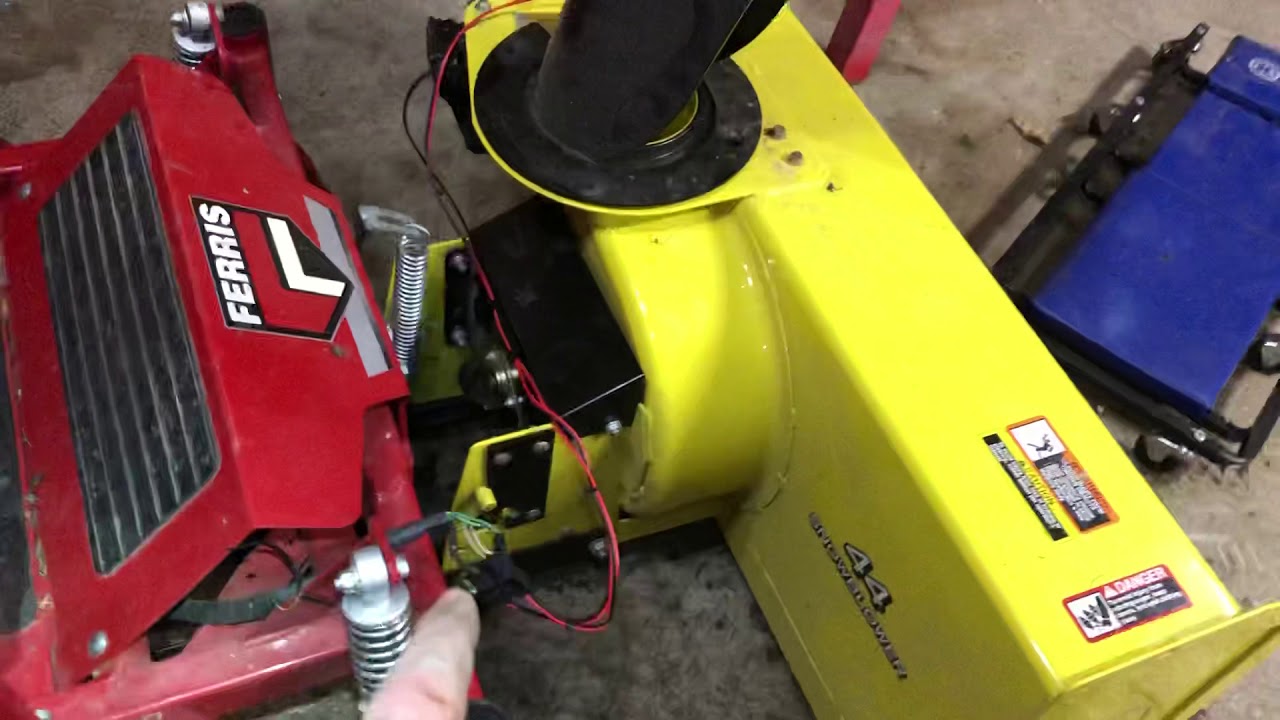 Ferris zero turn John Deere snowblower mow to blow pt 2