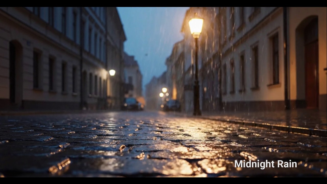 Midnight Rain on Cobblestones – Urban Night Ambient for Deep Focus (40 Min)