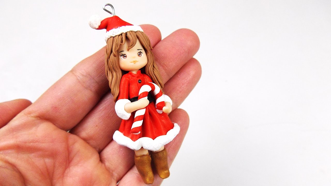 Polymer Clay tutorial Christmas Doll | ENG