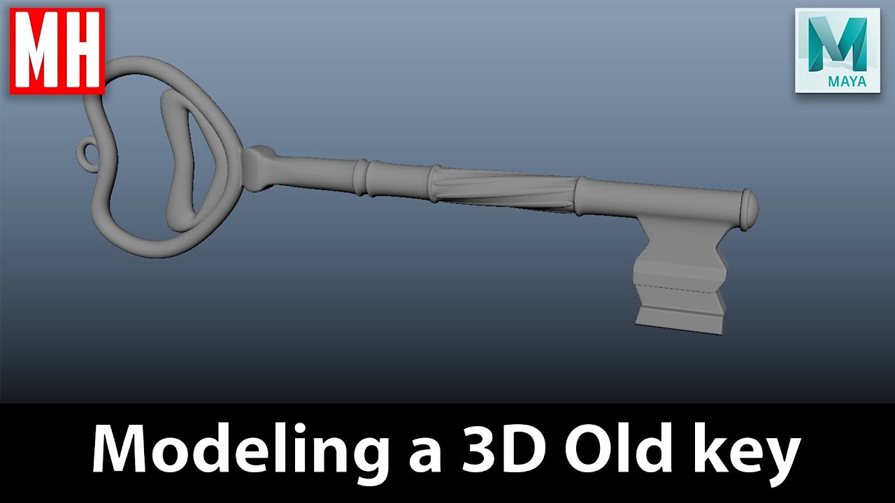 3D Modeling an Old Key in Maya 2022