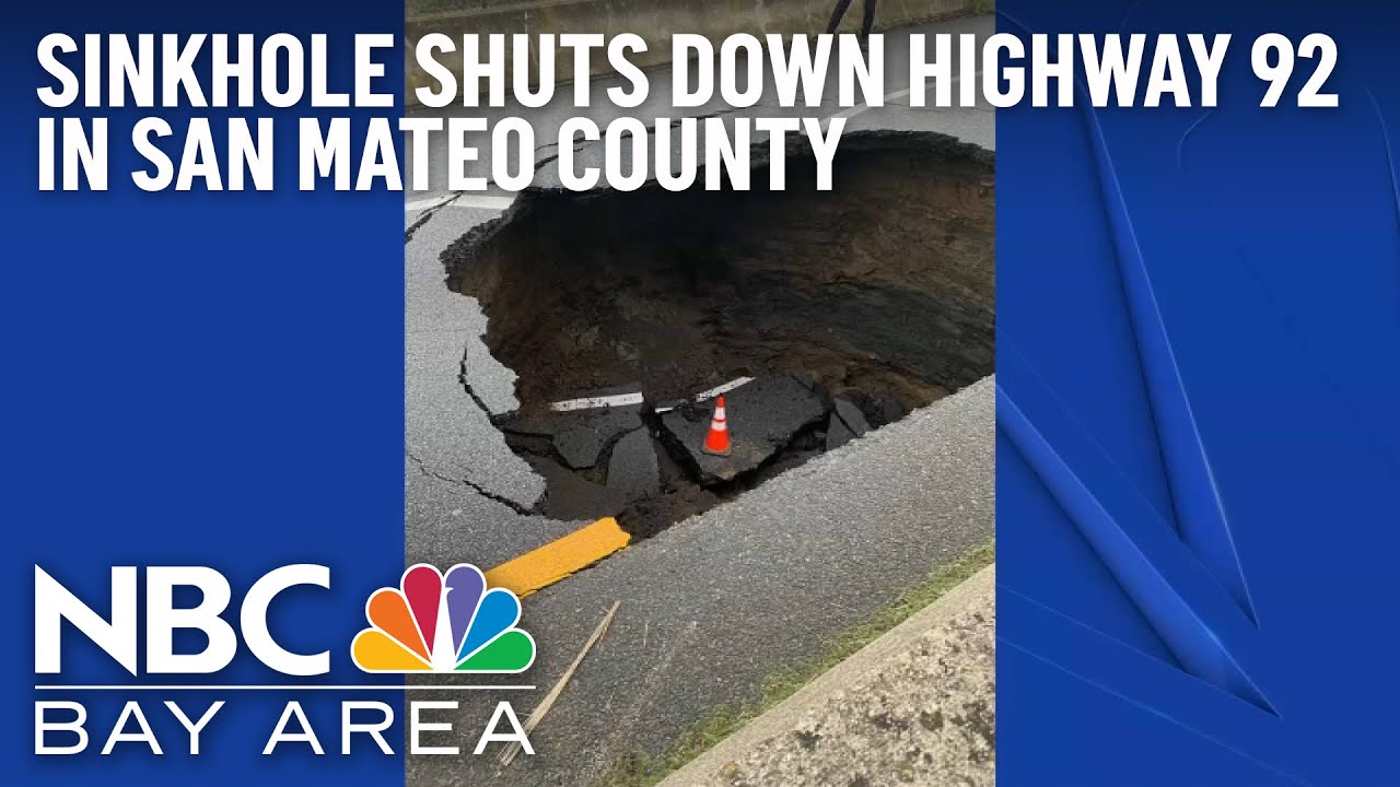 Sinkhole Forces Closure of Highway 92 in San Mateo County