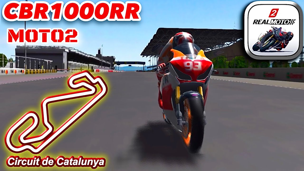 Real moto 2:CBR1000RR Circuit de Catalunya (MOTO2) GP MODE #mobilegame