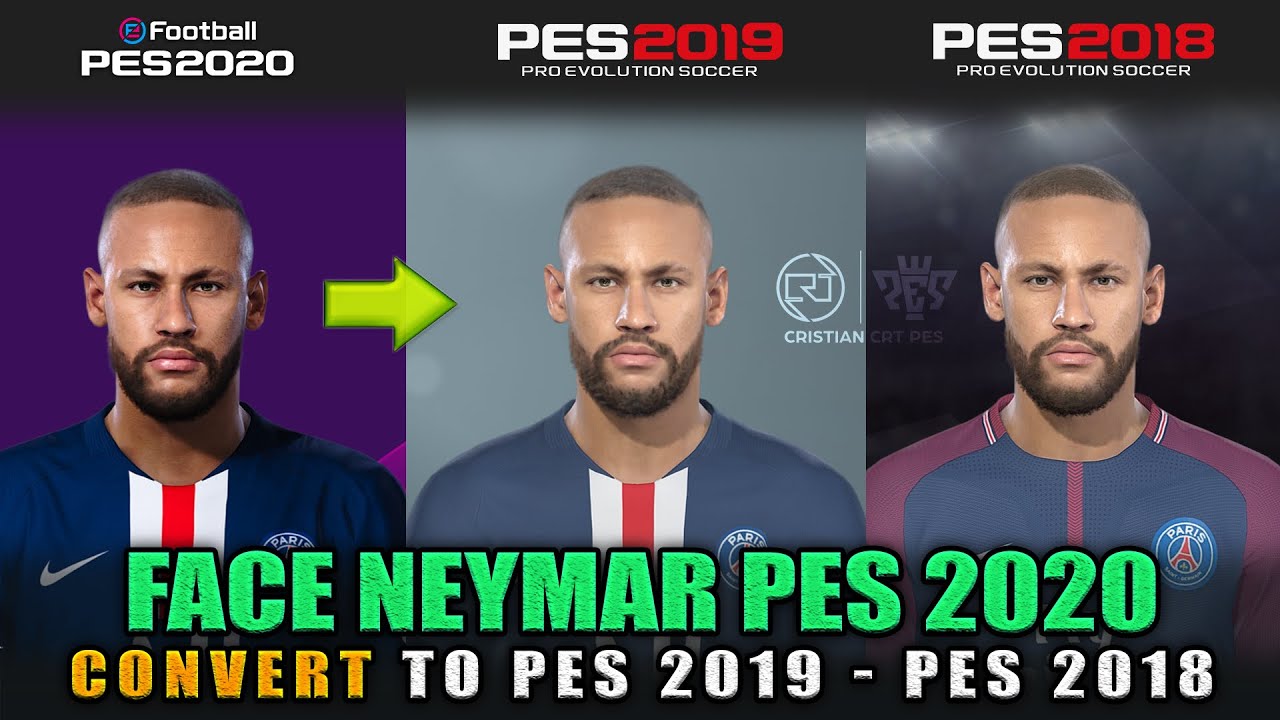FACE NEYMAR PES 2020 CONVERTED TO PES 2019 / PES 2018