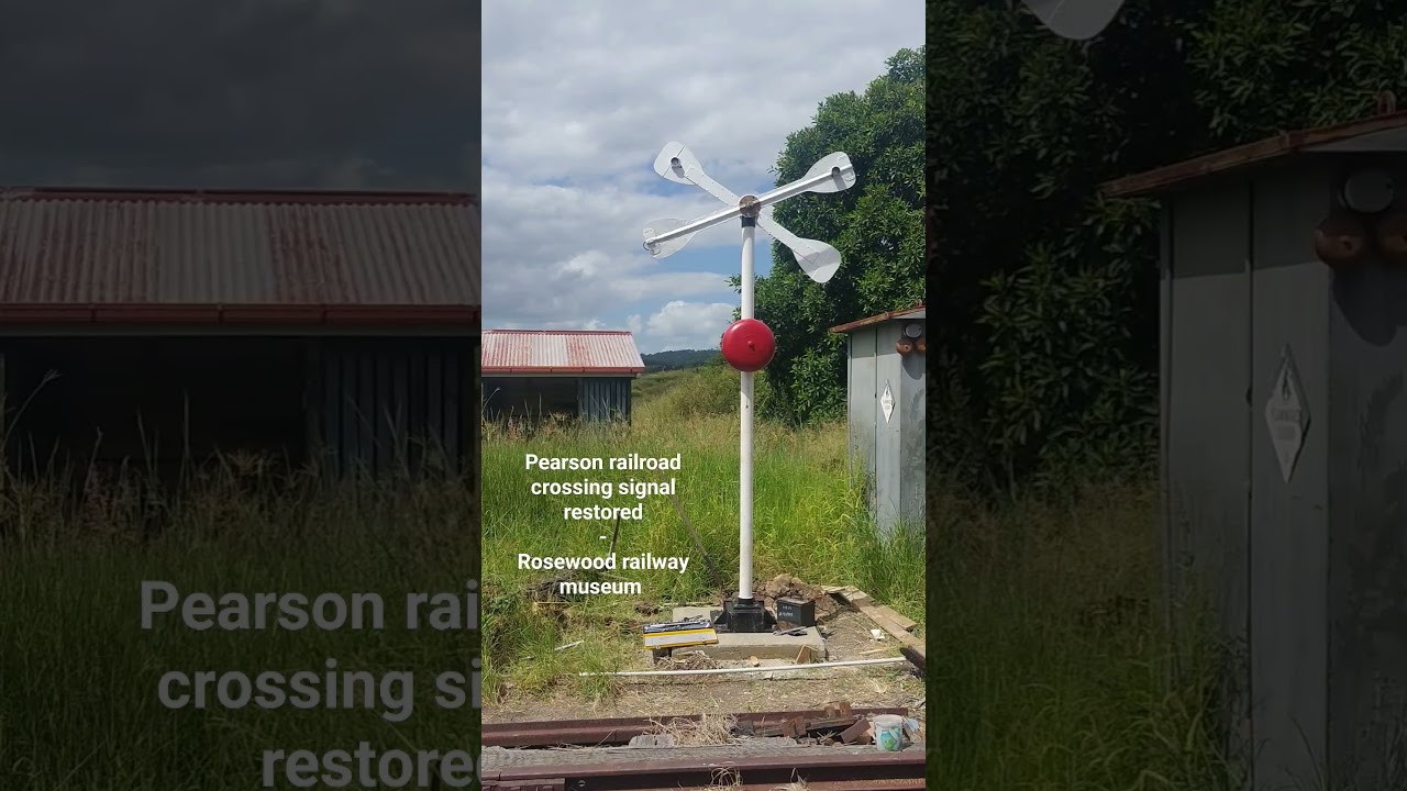 Pearson railroad crossing signal restored