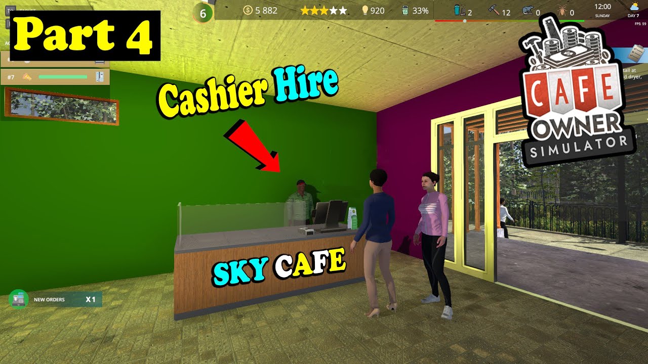 How to Hire Staff in Cafe Owner Simulator | #4
