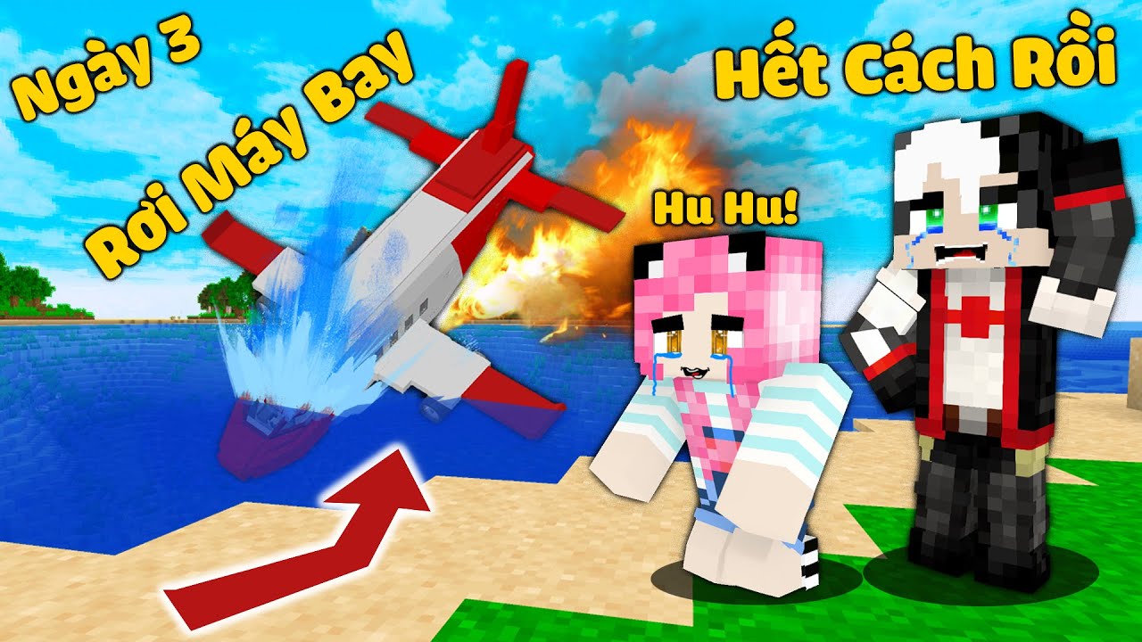 MỀU THỬ THÁCH 5 NGÀY SINH TỒN ĐẢO HOANG TRONG MINECRAFT TẬP CUỐI*REDHOOD CHẾ TẠO MÁY BAY KHỔNG LỒ
