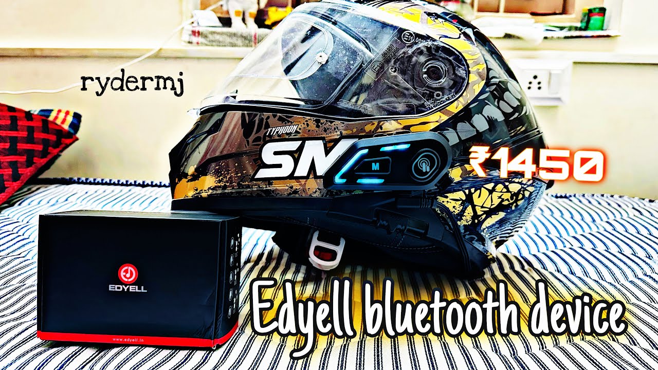 🥳Bought a new EDYELL C5 helmet bluetooth device| Is it worth the money💰?? |review in #tamil #rydermj