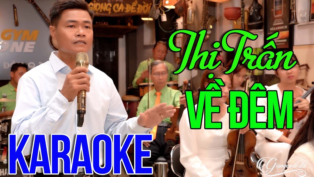 Karaoke Tone Nam Thị Trấn Về Đêm - Duy Phương | Beat Chất Lượng Cao