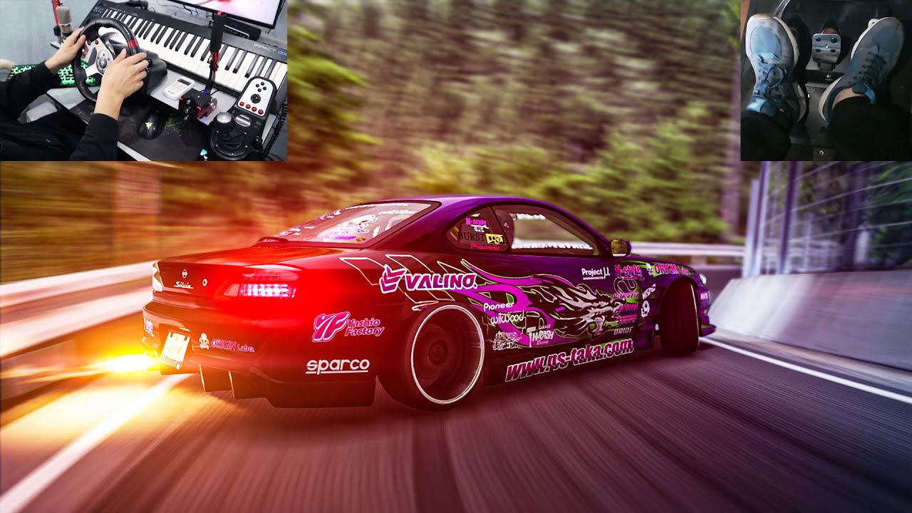 NISSAN SILVIA S15 NARROW DRIFTING (SAKANOTSUJI TOUGE) - Assetto Corsa (Logitech G25 Steering Wheel)