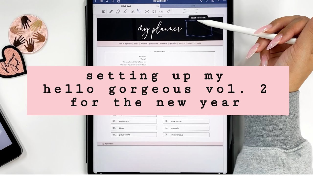 My Hello Gorgeous VOL. 2 Setup | Digital Planner | Digital Planning | Goodnotes
