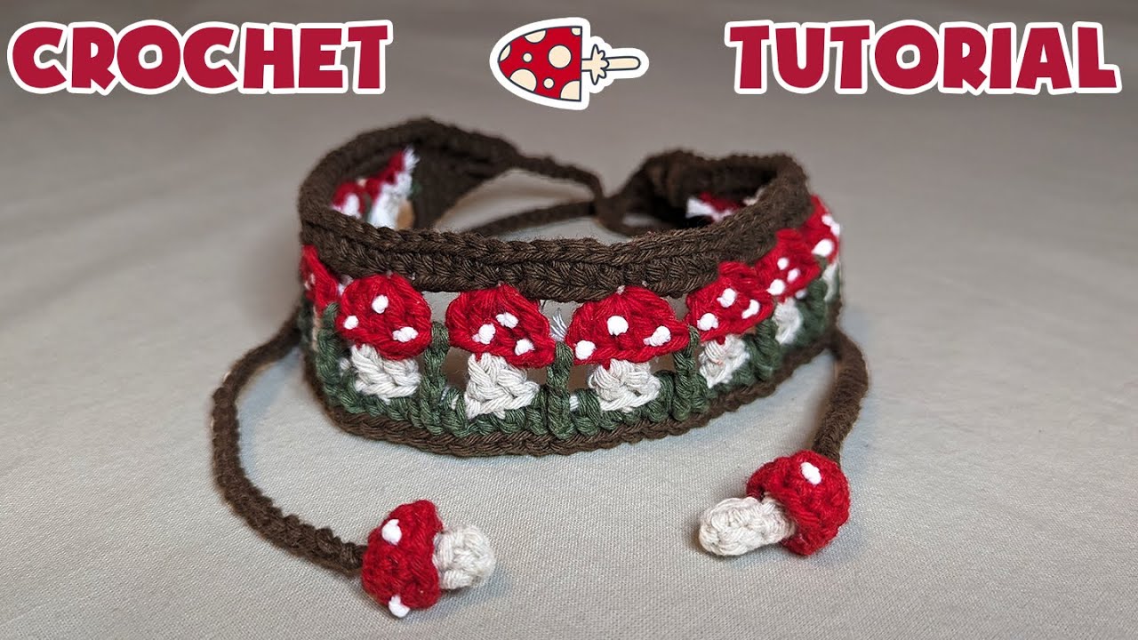 Mushroom Headband | Crochet Tutorial🍄